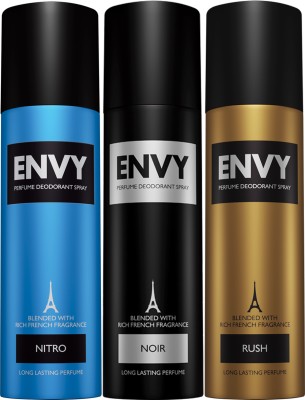 ENVY Nitro, Rush & Noir Deo Combo Deodorant Spray  -  For Men(360 ml, Pack of 3)