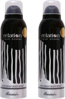 RASASI relation Deodorant Spray  -  For Men(200 ml, Pack of 3)