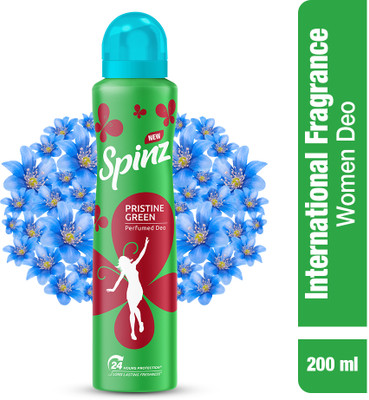 Spinz Pristine Green Deo 200ml Body Spray  -  For Men & Women(200 ml)