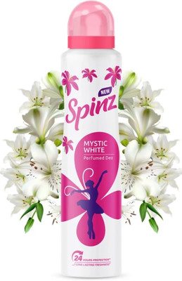 Spinz Mystic White Deodorant Body Spray – For Women  (150 Ml) For Rs. 99 @ 60 %