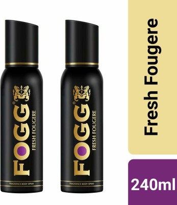FOGG FRESH FOUGERE + FRESH FOUGERE 240ml Body Spray  -  For Men(240 ml, Pack of 2)