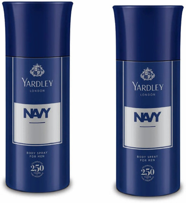 YARDLEY NAVY DEO 150ML PCK OF 2 Body Spray  -  For Men(300 ml, Pack of 2)