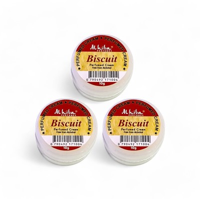 Al Hiba Biscuit Perfumed Body Deodorant Cream  -  For Men & Women(10 g, Pack of 3)