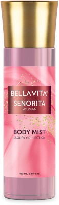 Bella vita organic SENORITA Woman Body Mist with Floral & Fruity scent|Long Lasting Fragrance| Body Mist  -  For Women(150 ml)