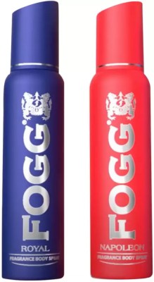 FOGG Royal & Napoleon No Gas Body Spray  -  For Men(300 ml, Pack of 2)