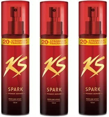 Kamasutra Spark Power Series Body Spray  -  For Men & Women(405 ml, Pack of 3)