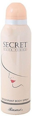 RASASI Secret Deodorant Spray  -  For Women(200 ml)