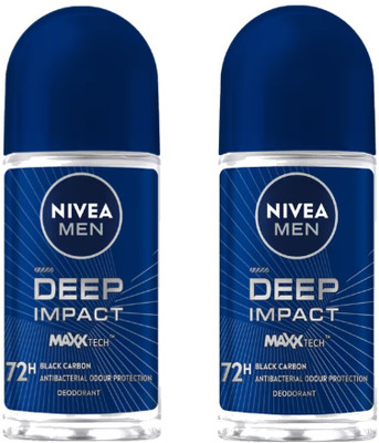 NIVEA DEEP IMPACT FRESHNESS DEODORENT ROLL ON 50ML PACK OF 2 Deodorant Roll-on  -  For Men(100 ml, Pack of 2)
