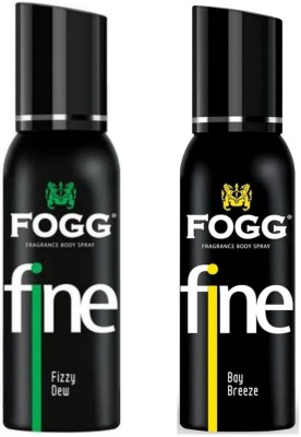 FOGG 1 Fine Fizzy Dew Body Spray 120ML & 1 Fine Bay Breeze Body Spray 120ML(Set of 2) Body Spray  -  For Men & Women(240 ml, Pack of 2)