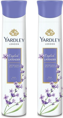 Yardley London Women English Lavender 150ML Each (Pack of 2) Deodorant Spray  -  For Women(300 ml, Pack of 2)