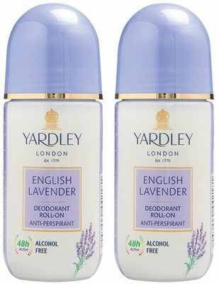 Yardley London 2 English Lavender Deodorant Roll-on - For Men & Women(Pack of 2) Deodorant Roll-on  -  For Men & Women(100 ml, Pack of 2)