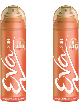 EVA Sweet 150 ml (Pack of 2) Deodorant Spray  -  For Women(300 ml, Pack of 2)