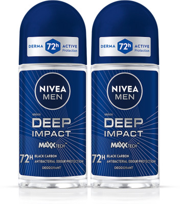 NIVEA Men's Deo Roll On Deep Impact Deodorant Roll-on Deodorant Roll-on  -  For Men(100 ml, Pack of 2)