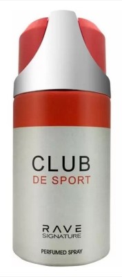 RAVE CLUB DE SPORT DEODORANT 250ML Deodorant Spray  -  For Men & Women(250 ml, Pack of 2)