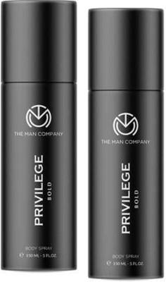 THE MAN COMPANY Deodorant For Men – Privilege Bold | Premium Fragrance – 150ml*2 Deodorant Spray – For Men  (300 Ml) For Rs. 158 @ 68 %