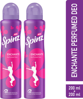 Spinz Enchante & Enchante Perfumed Deodrants For Women Combo 200ml+200ml Deodorant Spray  -  For Women(400 ml, Pack of 2)