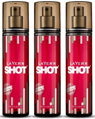 LAYER'R Shot Royal Jade Body Spray for Men 135ml x Pack of 3 Body Spray  -  For Men(405 ml, Pack of 3)