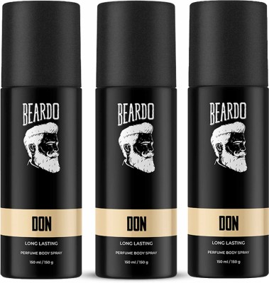 BEARDO Don Perfume Body Spray 150ml Each (Pack of 3)| No Gas Deo For Men Perfume Body Spray – For Men  (450 ml, Pack of 3)
