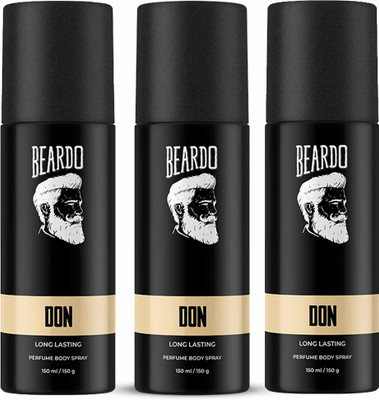 BEARDO Don Perfume Body Spray 150ml Each (Pack of 3)| No Gas Deo For Men Perfume Body Spray – For Men (450 ml, Pack of 3)