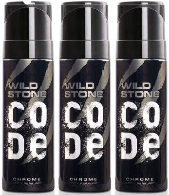 Wild Stone CODE Chrome (150 ml each) Deodorant Spray  -  For Men(450 ml, Pack of 3)