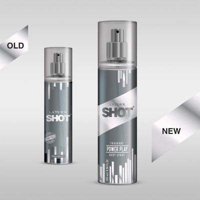 LAYER'R SHOT POWER PLAY 135ml Body Spray  -  For Men(135 ml)