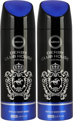 ARMAF DERBY CLUB Deodorant Spray  -  For Men(200 ml, Pack of 2)