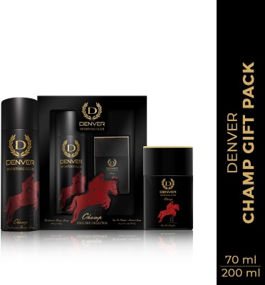 DENVER Sporting Club Champ Gift Set Deodorant Spray  -  For Men(270 ml, Pack of 2)