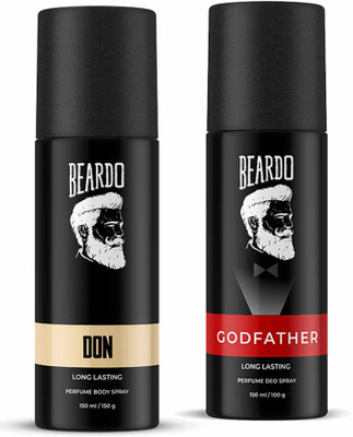BEARDO God father Perfume body spray 150ml and DON Body Spray 150ml Combo (Pack of 2) Perfume Body Spray – For Men (300 ml, Pack of 2)