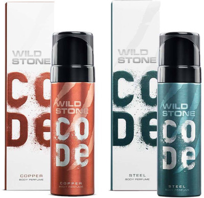 Wild Stone CODE Steel & Copper (150 ml each) Perfume Body Spray  -  For Men(300 ml, Pack of 2)