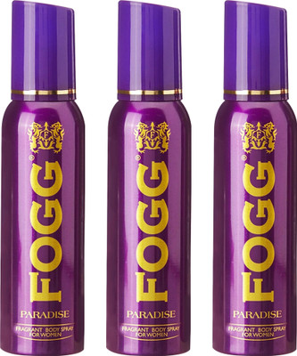 FOGG Paradise No Gas Body Spray  -  For Men(450 ml, Pack of 3)