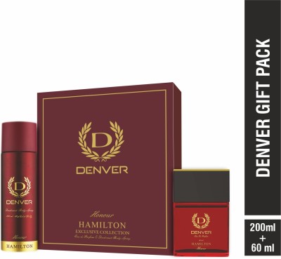 DENVER SRK Signed Honour Gift Set Combo 200 ml Deodorant + 60 ml Perfume Deodorant Spray  -  For Men(260 ml, Pack of 2)