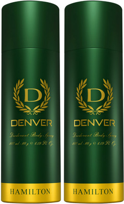 DENVER Hamilton Deodorant Spray  -  For Men(360 ml, Pack of 2)