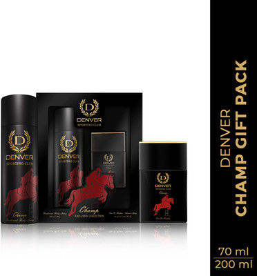 DENVER Sporting Club Champ Gift Set Perfume  -  270 ml(For Men)
