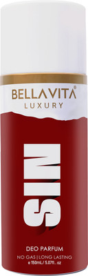 Bella Vita Organic Deo Sin Unisex Body Parfum|Long Lasting Deodorant With Spicy & Woody Notes| Deodorant Spray – For Men & Women  (150 Ml) For Rs. 99 @ 67 %