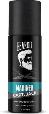 BEARDO Mariner Capt Jack Perfume Body Spray| Long Lasting | No Gas Perfume Deodorant Spray  -  For Men(100 g)