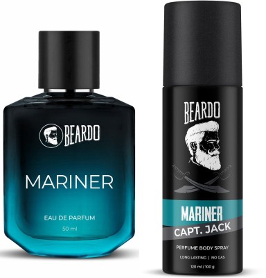 BEARDO Mariner Perfume & Captain Jack Body Spray | Strong & Long Lasting (Set of 2) Body Spray  -  For Men(170 ml, Pack of 2)