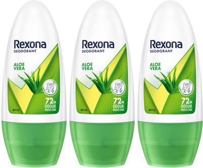 Rexona Aloe Vera Underarm Roll On Deodorant For Women (PO3) Deodorant Roll-on - For Women(150 ml, Pack of 3)