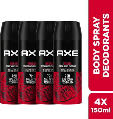 AXE intense Body Spray - For Men(150 ml, Pack of 4)