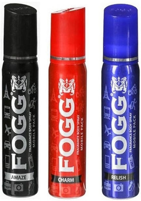 FOGG 989898 Body Spray  -  For Men & Women(75 ml, Pack of 3)