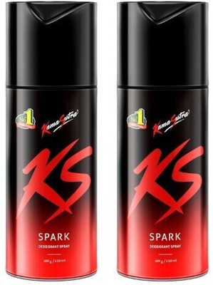 KS New Spark deodorant spray Deodorant Spray  -  For Men & Women(300 ml, Pack of 2)