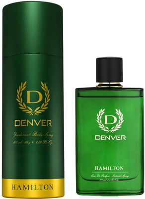 DENVER Hamilton Perfume 100 Ml & Hamilton Deo 200 Ml Combo Deodorant Spray  -  For Men(300 ml, Pack of 2)
