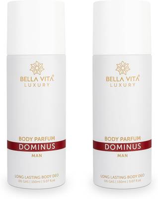 Bella vita organic Dominus Body Parfum Deo Combo, Long Lasting Fragrance Deodorant Spray(Pack of 2) Deodorant Spray  -  For Men