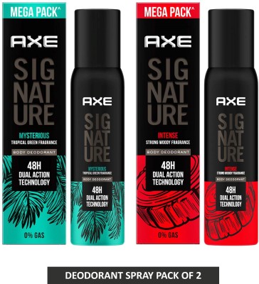 AXE Signature Mysterious and Intense Body Spray  -  For Men(400 ml, Pack of 2)