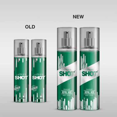 LAYER'R Shot Royal Jade Long Lasting Body Spray  -  For Men(135 ml, Pack of 2)