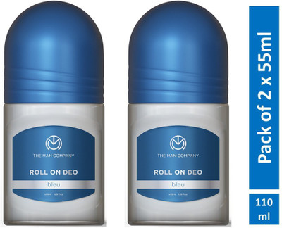 THE MAN COMPANY BLEU Deo Roll On for Men, Pack of 2, 55ml each Deodorant Roll-on – For Men (110 ml, Pack of 2)