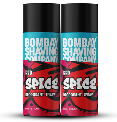 BOMBAY SHAVING COMPANY Red Spice 150ml x 2 Combo Deodorant Spray  -  For Men(300 ml, Pack of 2)