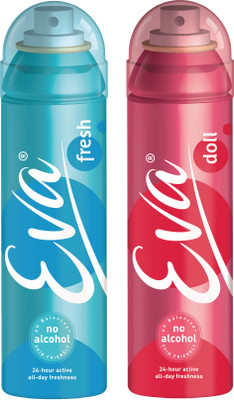 EVA Deodorant_for_Women Fresh and Doll Deodorant Spray - For Women(150 ml, Pack of 2)