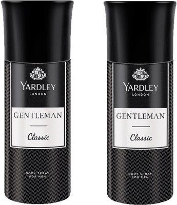 Yardley London Gentleman Classic Deodorant 150ml Each Pack--2 Body Spray  -  For Men(300 ml, Pack of 2)