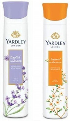 Yardley London Women English Lavender and Sandalwood Combo 150ml (Pack of 2) Deodorant Spray  -  For Women(300 ml, Pack of 2)