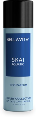Bella vita organic SKAI AQUATIC Body Parfum with Aquatic & Fresh Fragrance Body Perfume DEO 150 ML Body Spray  -  For Men(150 ml)